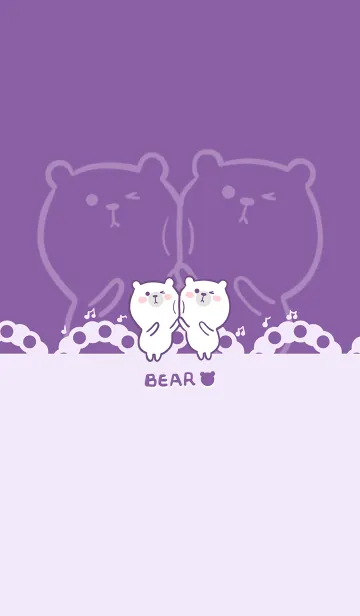 [LINE着せ替え] Dancing Bear-Purple (Pu2)の画像1