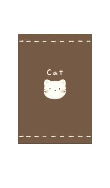 [LINE着せ替え] ふわふわねこ -ブラウン-の画像1