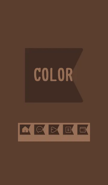 [LINE着せ替え] brown color O16の画像1