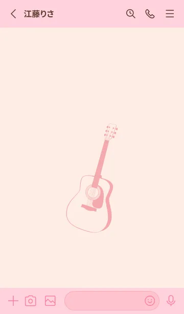 [LINE着せ替え] GUITAR COLOR ベビーピンクの画像2