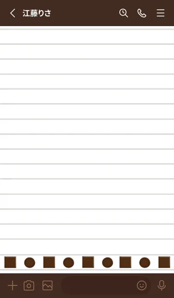 [LINE着せ替え] チョコレートノート/ダークブラウンの画像2