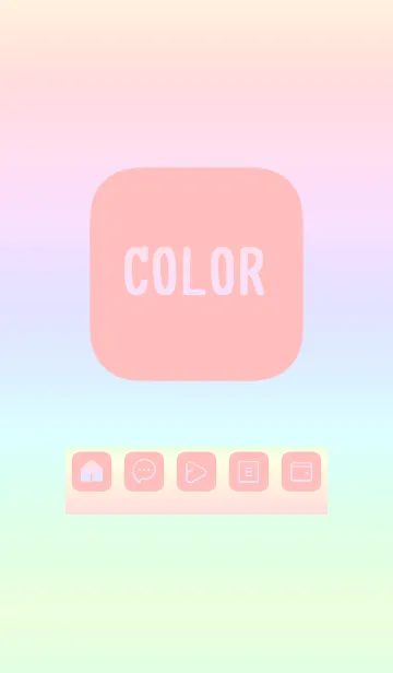 [LINE着せ替え] pink color rainbow B02の画像1