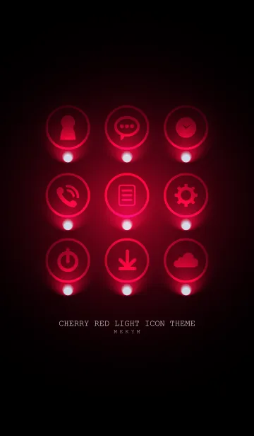 [LINE着せ替え] CHERRY RED LIGHT ICON THEME 2の画像1