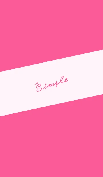 [LINE着せ替え] Simple Lines J-Barbie Pink (Pi1)の画像1