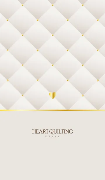 [LINE着せ替え] HEART QUILTING-PINK BEIGE 16の画像1