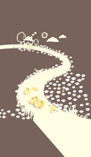 [LINE着せ替え] quack...keep up！ J-red orange (Br5)の画像1