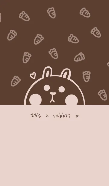 [LINE着せ替え] Bunny and Carrot J-Chocolate Milk (Br1)の画像1