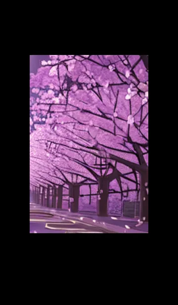 [LINE着せ替え] 月光夜桜#BaC020。の画像1