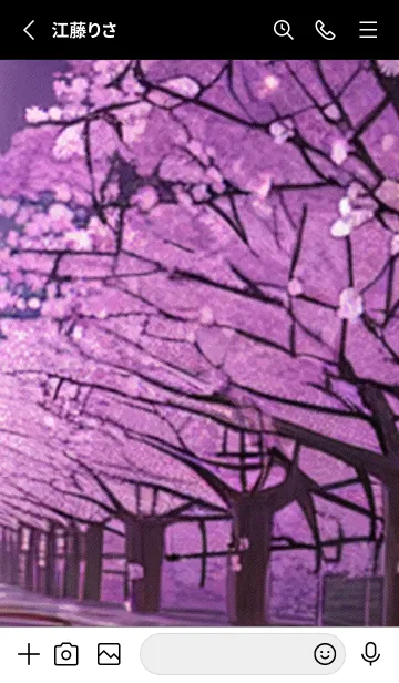 [LINE着せ替え] 月光夜桜#BaC020。の画像2