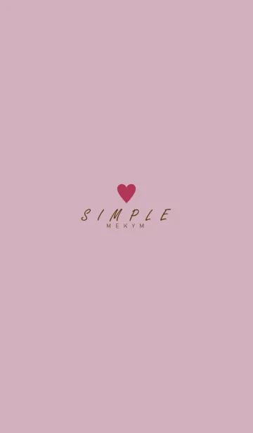 [LINE着せ替え] DUSKY PINK BROWN - SIMPLE HEART 24の画像1