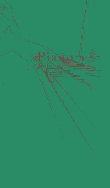 [LINE着せ替え] ピアノ パフォーマンス フォレストグリーンの画像1