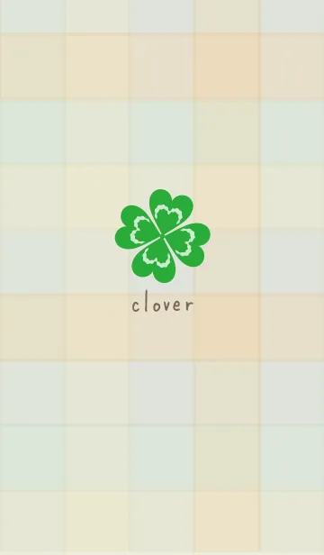 [LINE着せ替え] クローバー チェック柄8の画像1