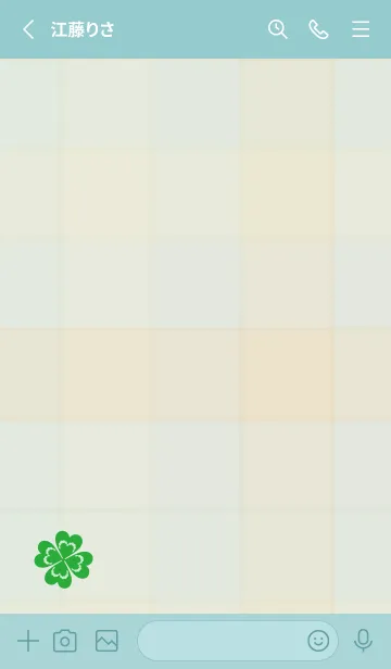 [LINE着せ替え] クローバー チェック柄8の画像2