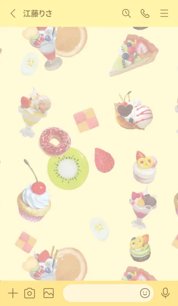 [LINE着せ替え] Fake sweets★yellow&yellow（修正版）の画像2