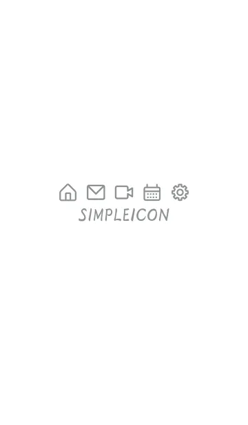 [LINE着せ替え] SIMPLE ICON -WHITE- 3の画像1