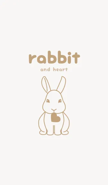 [LINE着せ替え] ウサギとハート (パールホワイト)の画像1