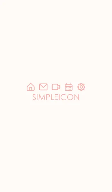 [LINE着せ替え] SIMPLE ICON -PINK BEIGE- 5の画像1