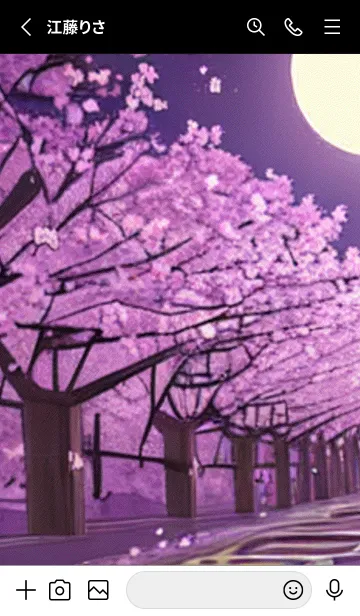 [LINE着せ替え] 月光夜桜#BaC127。の画像2