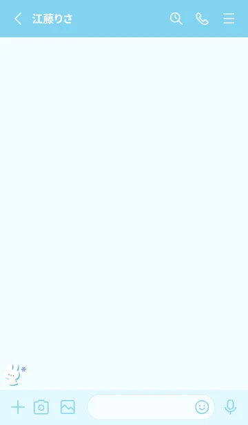 [LINE着せ替え] うさぎ5結晶[ブルー]の画像2