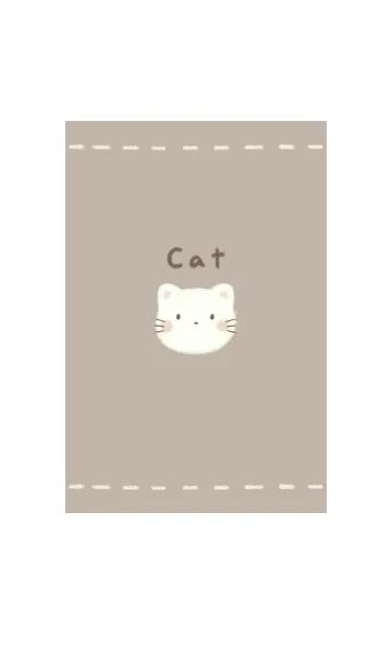 ふわふわねこ -モカベージュ-の着せ替えメイン画像