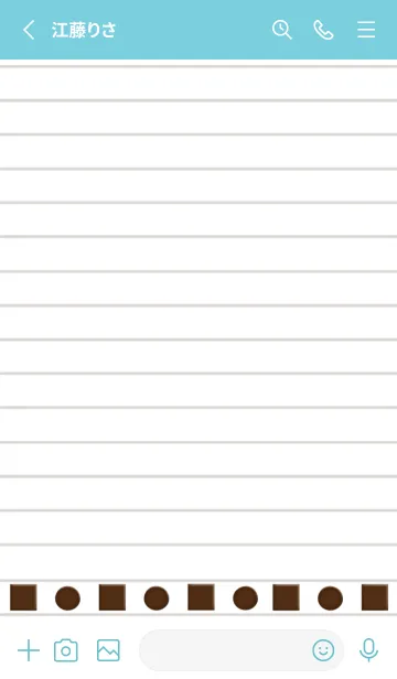 [LINE着せ替え] チョコレートノート/ターコイズブルーの画像2