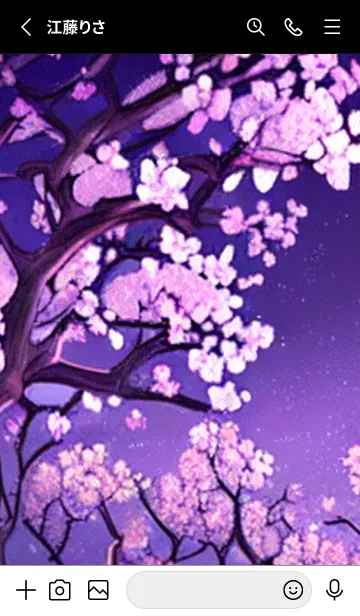 [LINE着せ替え] 月光夜桜#BaC027。の画像2