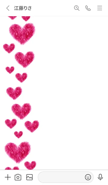 [LINE着せ替え] ハート 縦に27の画像2