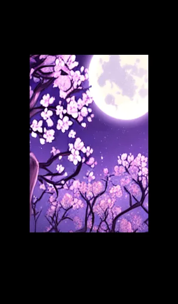 [LINE着せ替え] 月光夜桜#BaC026。の画像1
