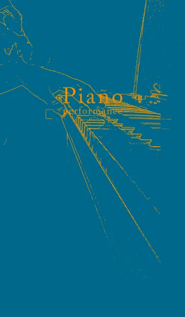 [LINE着せ替え] ピアノ パフォーマンス 鴨の羽色の画像1