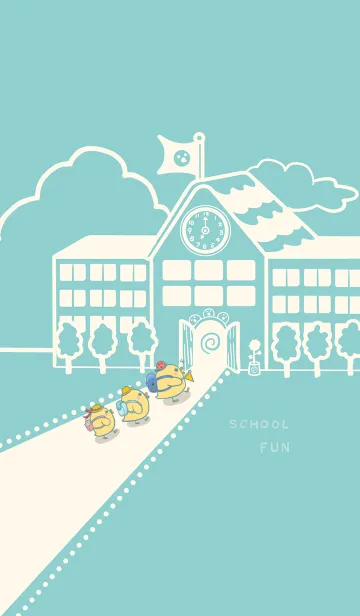 [LINE着せ替え] Yellow Duck School fun - Indigo (Be4)の画像1