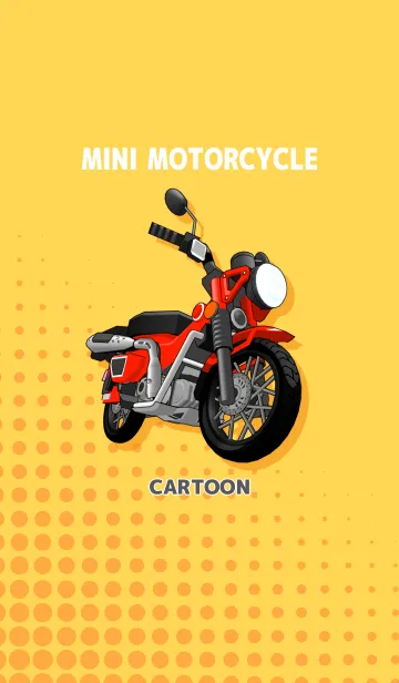 [LINE着せ替え] 赤いミニバイク（カートゥーン）の画像1