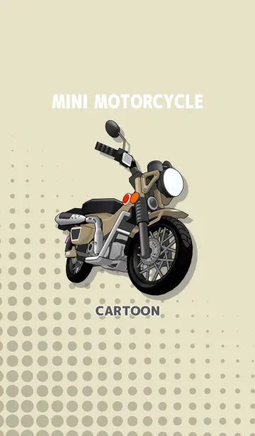 [LINE着せ替え] 茶色いミニバイク（カートゥーン）の画像1