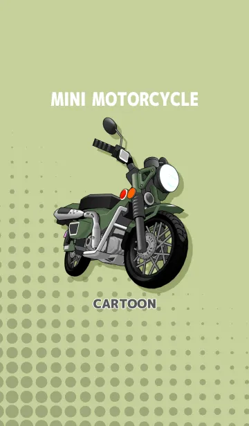 [LINE着せ替え] 緑のミニバイク（カートゥーン）の画像1