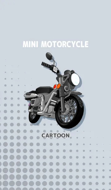 [LINE着せ替え] グレーのミニバイク（カートゥーン）の画像1