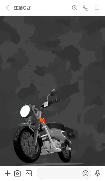 [LINE着せ替え] グレーのミニバイク（カートゥーン）の画像2