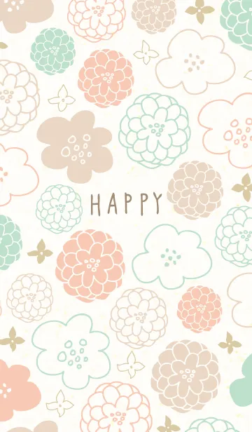 [LINE着せ替え] 北欧風 花柄6の画像1