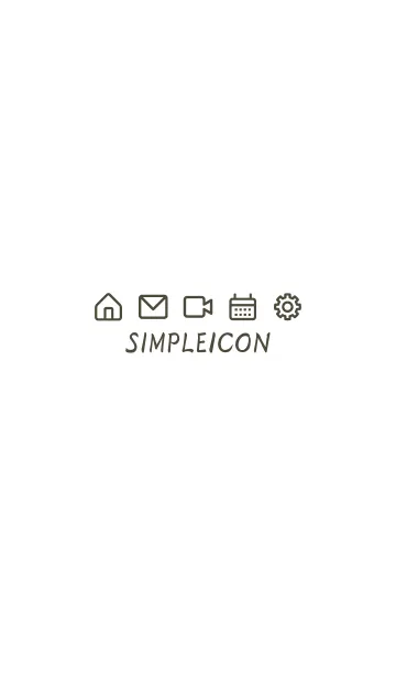 [LINE着せ替え] SIMPLE ICON -WHITE- 5の画像1