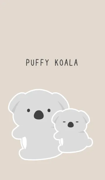 [LINE着せ替え] おんぶコアラの着せかえ/ベージュの画像1