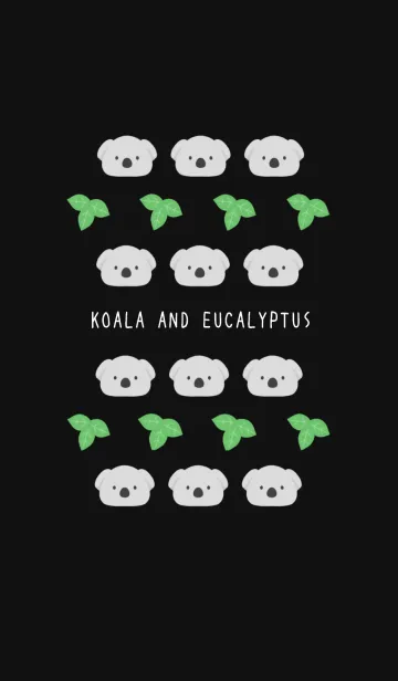 [LINE着せ替え] コアラとユーカリの着せかえ/ブラックの画像1