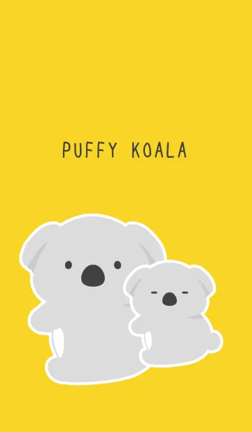 [LINE着せ替え] おんぶコアラの着せかえ/イエローの画像1