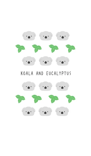 [LINE着せ替え] コアラとユーカリの着せかえ/ホワイトの画像1