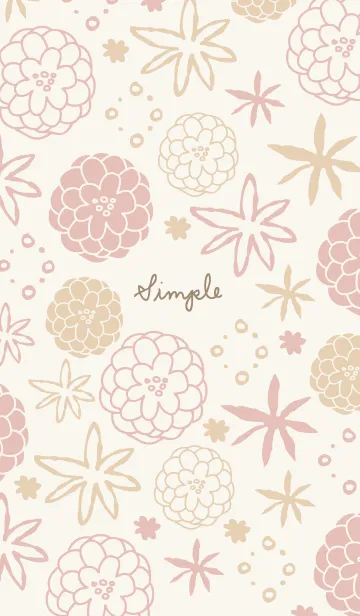 [LINE着せ替え] 手書きのお花 ほんわか25の画像1