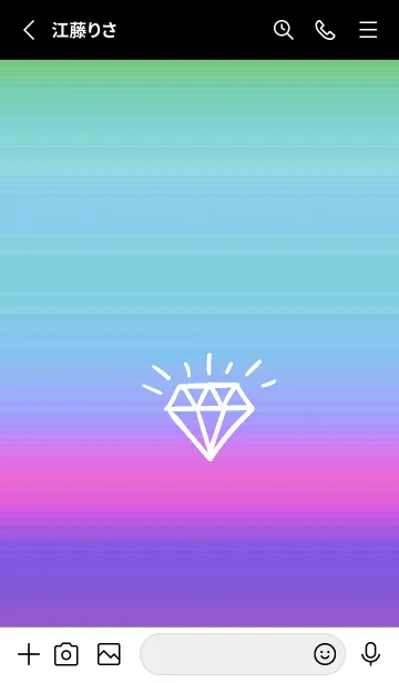 [LINE着せ替え] グラデーション ダイアモンド  206の画像2