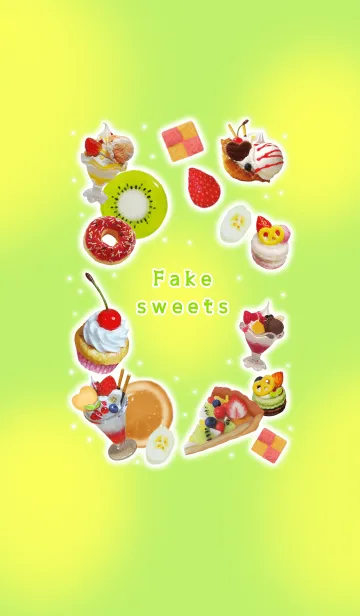 [LINE着せ替え] Fake sweets★green&yellowの画像1