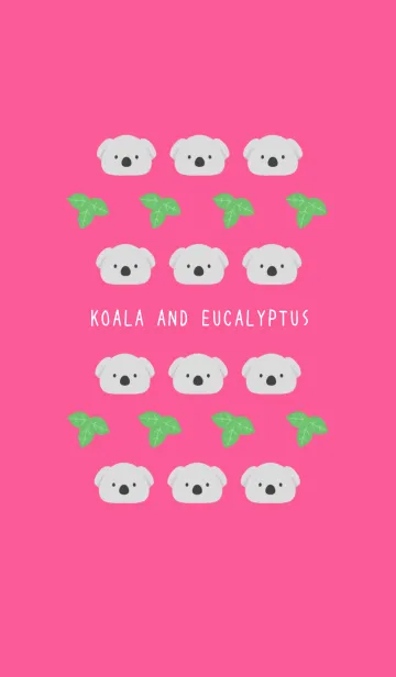 [LINE着せ替え] コアラとユーカリ/ショッキングピンクの画像1