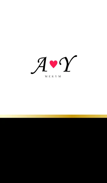 LOVE-INITIAL A&Y イニシャル 9のLINE着せ替え