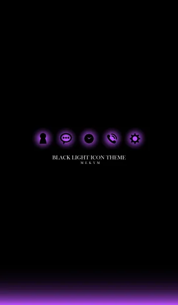 [LINE着せ替え] BLACK LIGHT ICON THEME-MEKYM 50の画像1