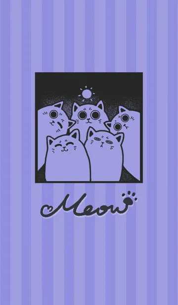 [LINE着せ替え] Meow J-Lavender Violet (bw2)の画像1