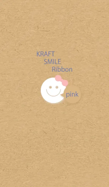 [LINE着せ替え] KRAFT SMILE Ribbon Pink 30の画像1