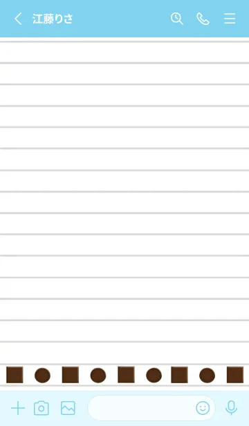[LINE着せ替え] チョコレートノート/ライトブルーの画像2